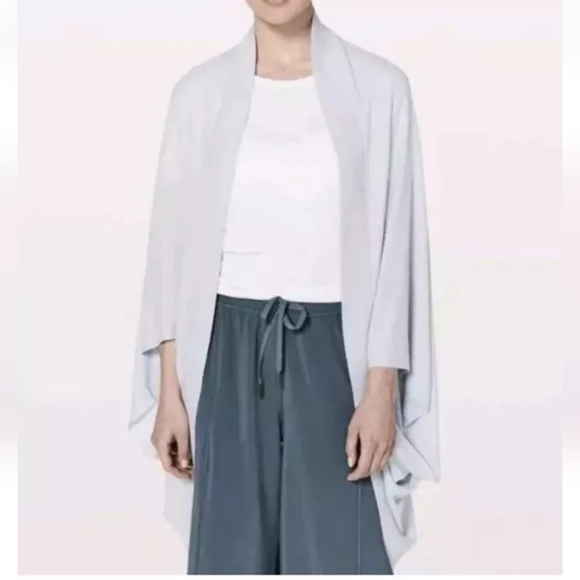 Lululemon Stillness Wrap Kimono Shrug Silver Fox Dusty Blue One Size S … - Picture 1 of 10